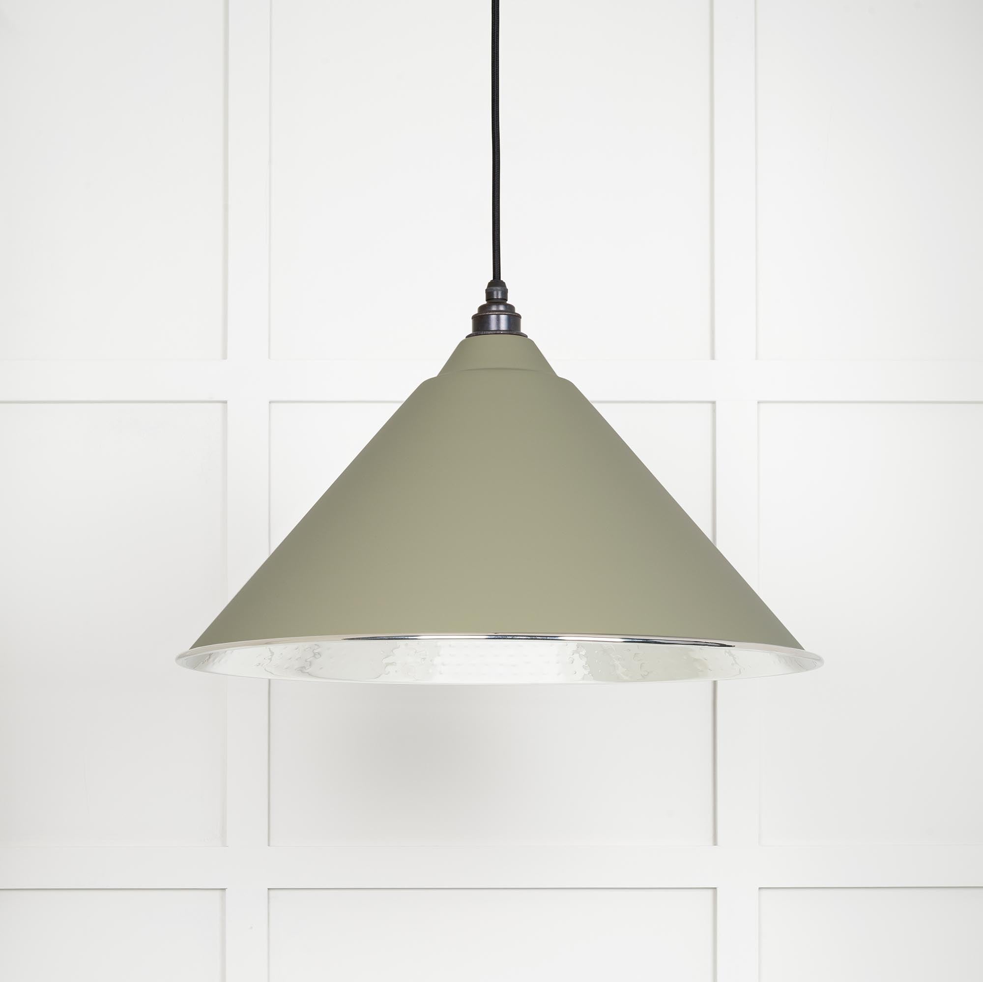 Hammered Nickel Hockley Pendant in Tump | From The Anvil - Hockley - From The Anvil - Yester Home