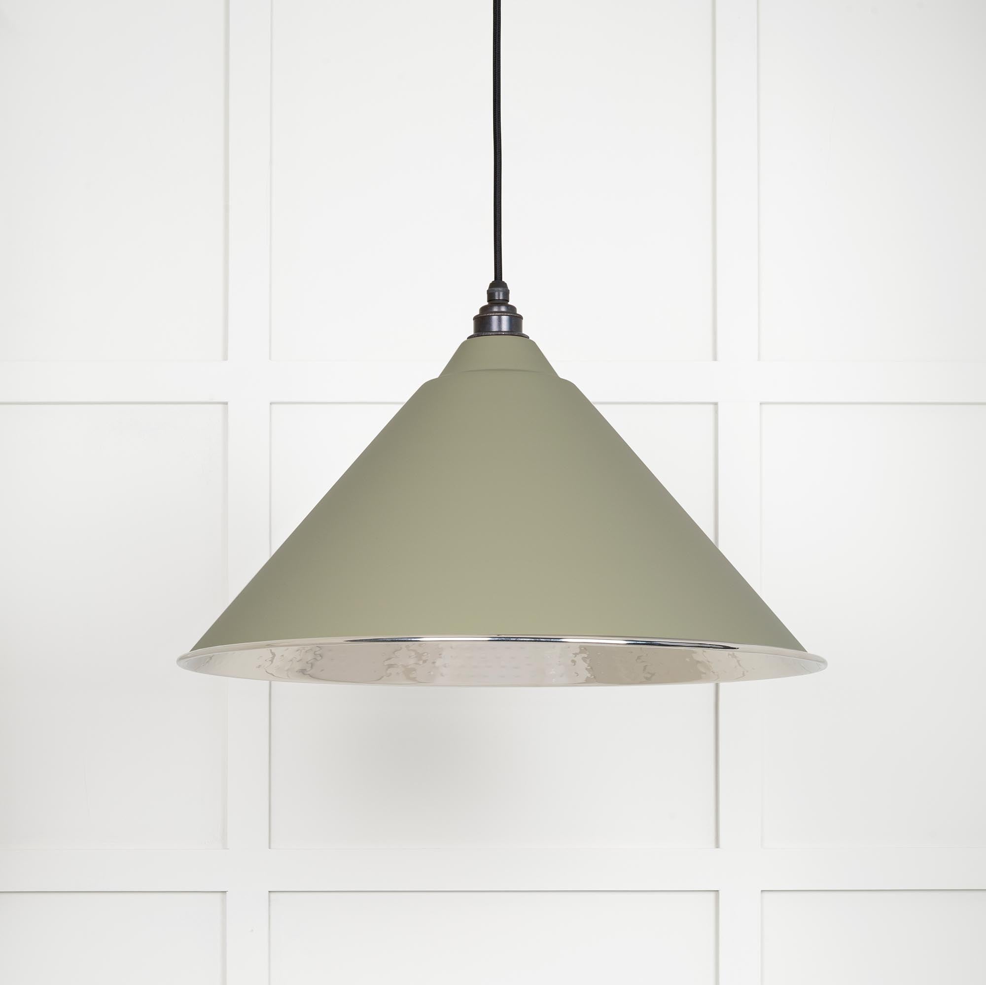 Hammered Nickel Hockley Pendant in Tump | From The Anvil - Hockley - From The Anvil - Yester Home