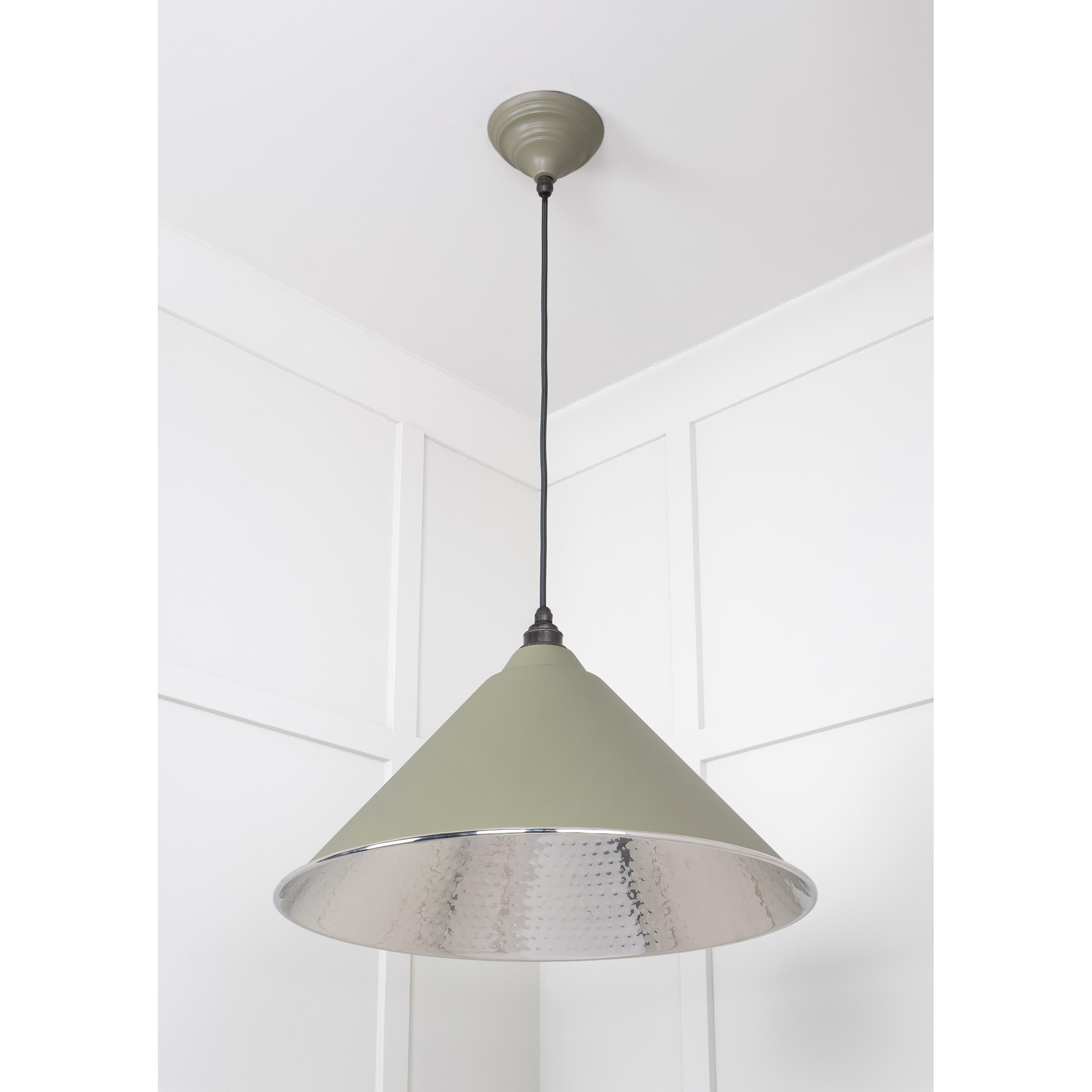 Hammered Nickel Hockley Pendant in Tump | From The Anvil - Hockley - From The Anvil - Yester Home