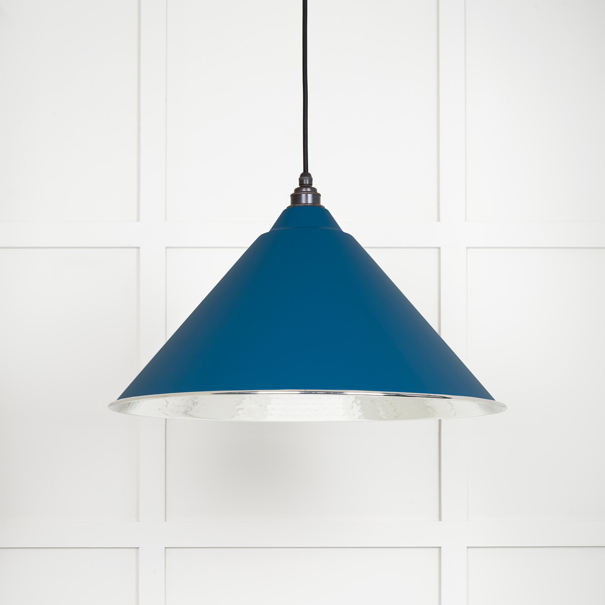 Hammered Nickel Hockley Pendant in Upstream | From The Anvil - Hockley - From The Anvil - Yester Home