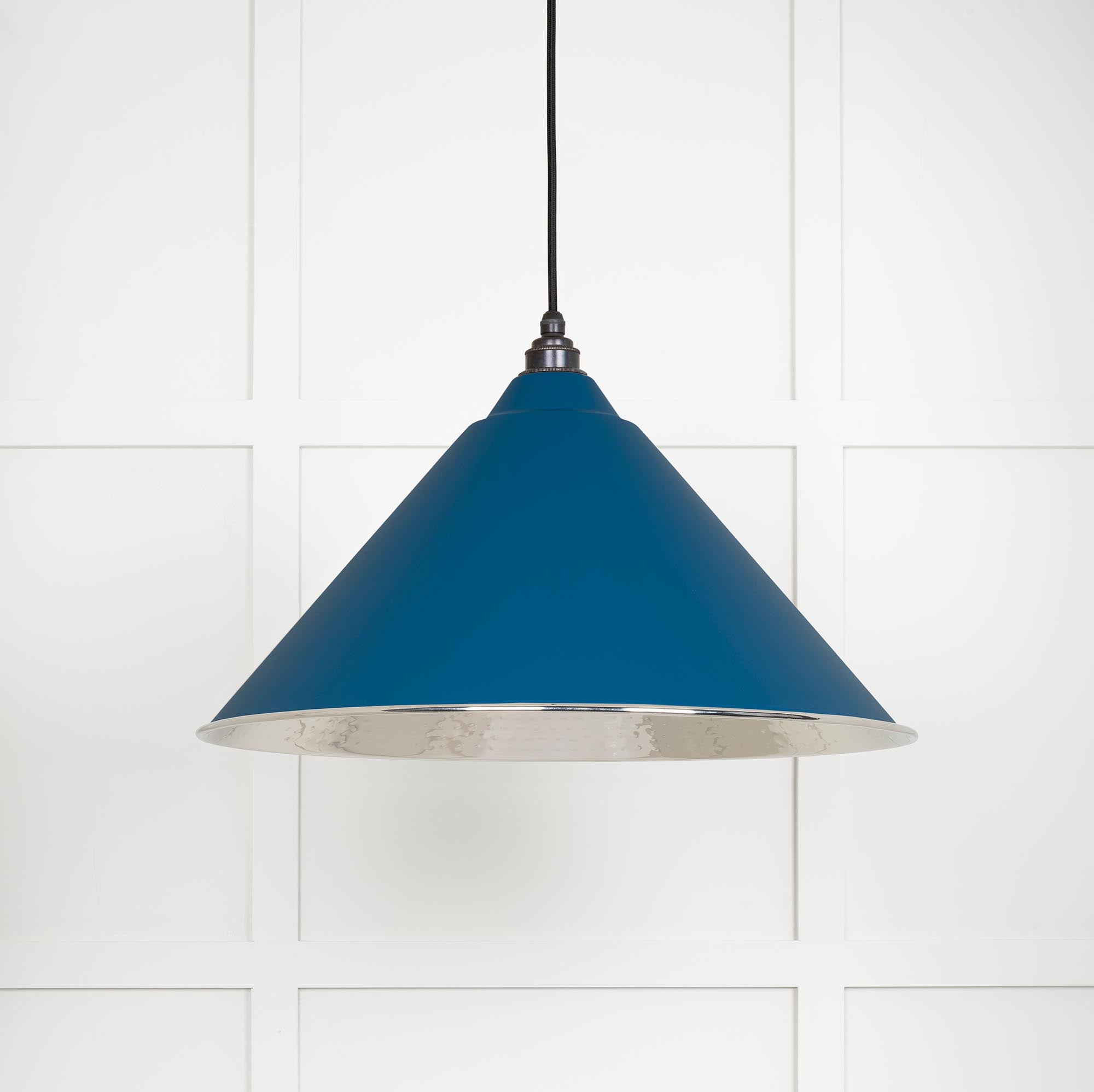 Hammered Nickel Hockley Pendant in Upstream | From The Anvil - Hockley - From The Anvil - Yester Home
