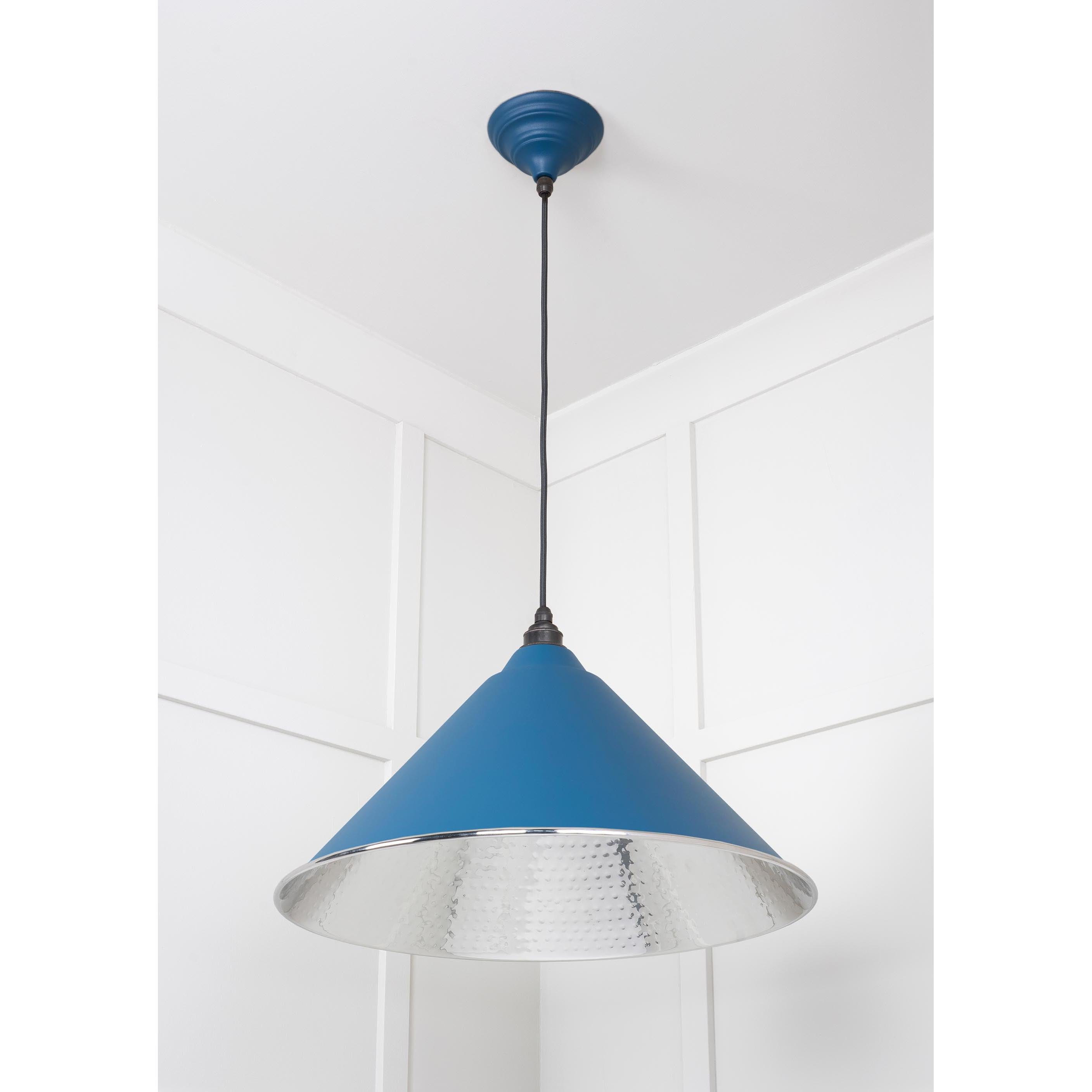 Hammered Nickel Hockley Pendant in Upstream | From The Anvil - Hockley - From The Anvil - Yester Home