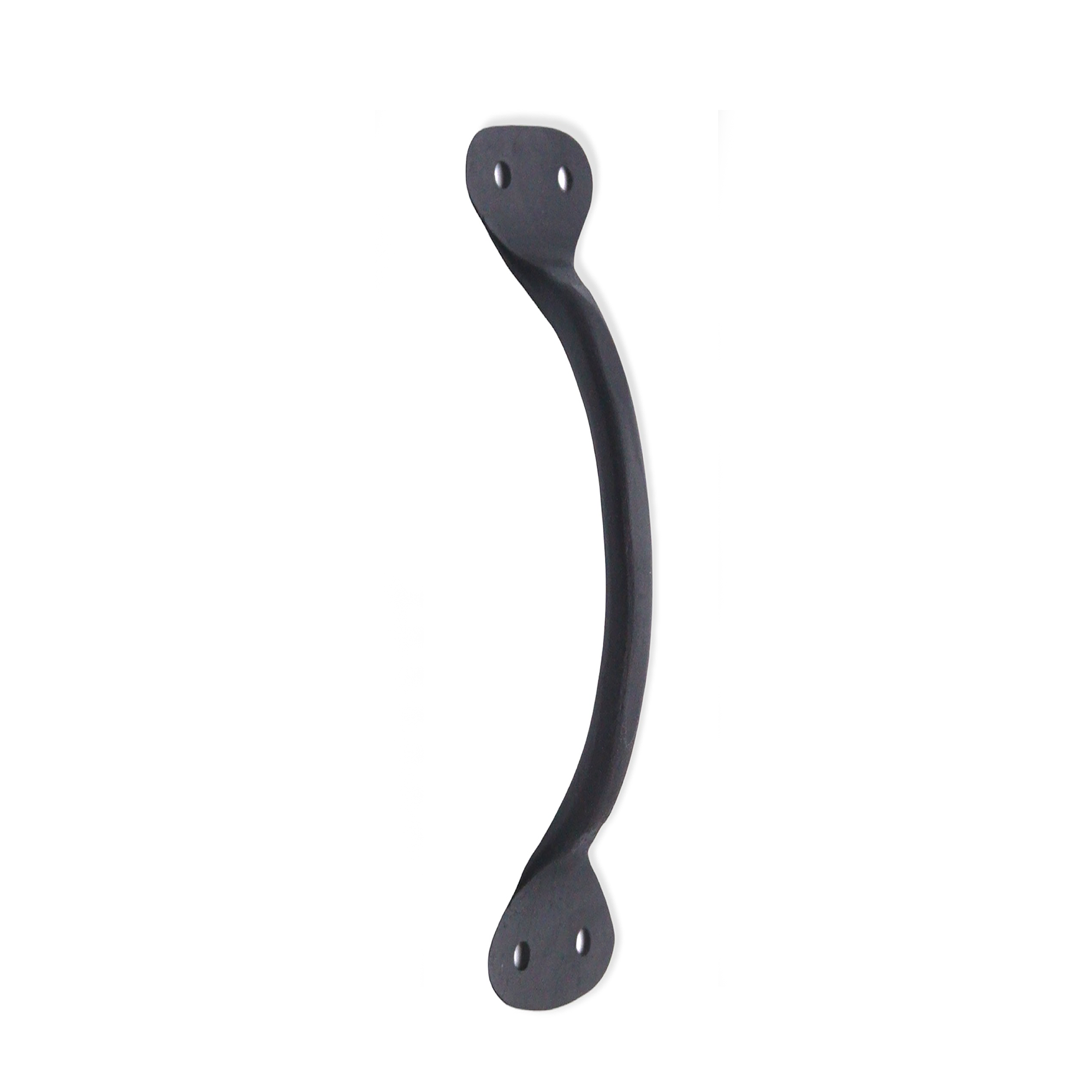 Hammered Pull Handle Large Matt Black-Cupboard Pulls-Yester Home