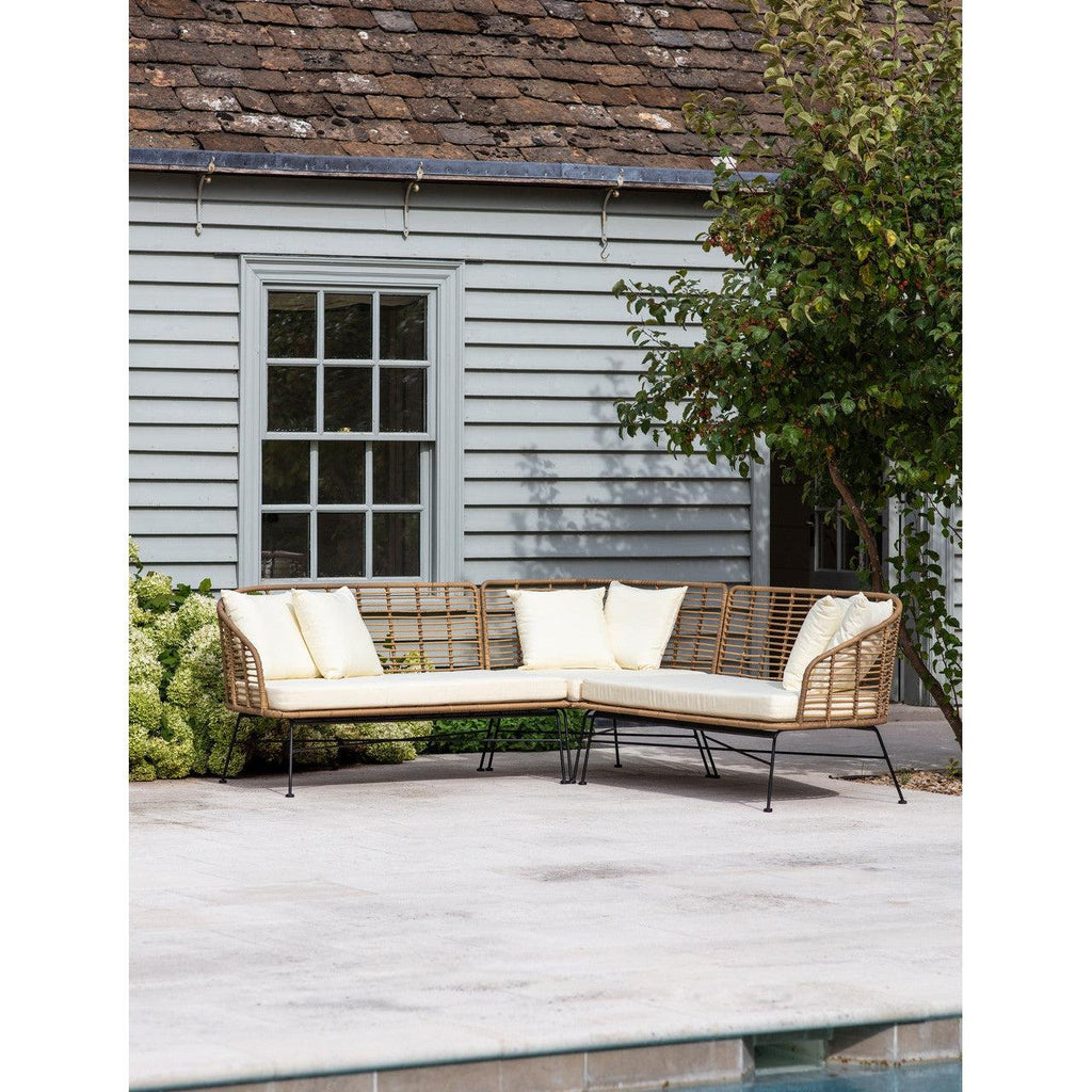Hampstead Corner Sofa - PE Bamboo-Outdoor Sofas & Sets-Yester Home
