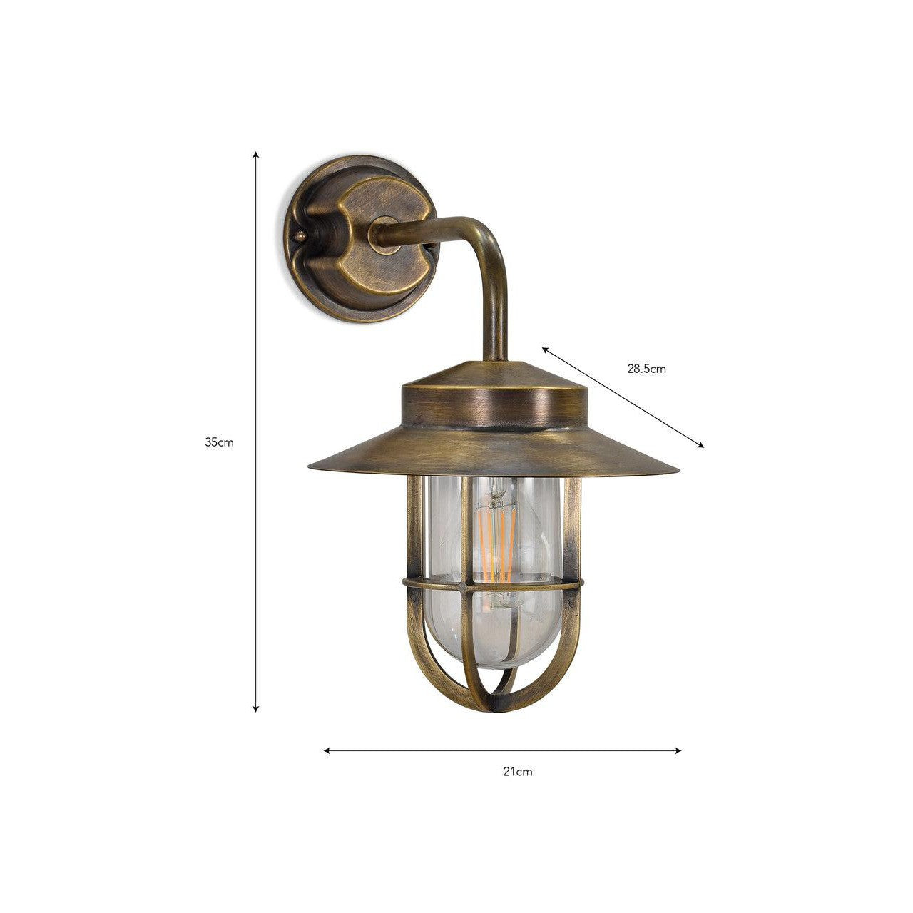 Hanwell Wall Light | Antique Brass - Outdoor Lighting - Garden Trading - Yester Home