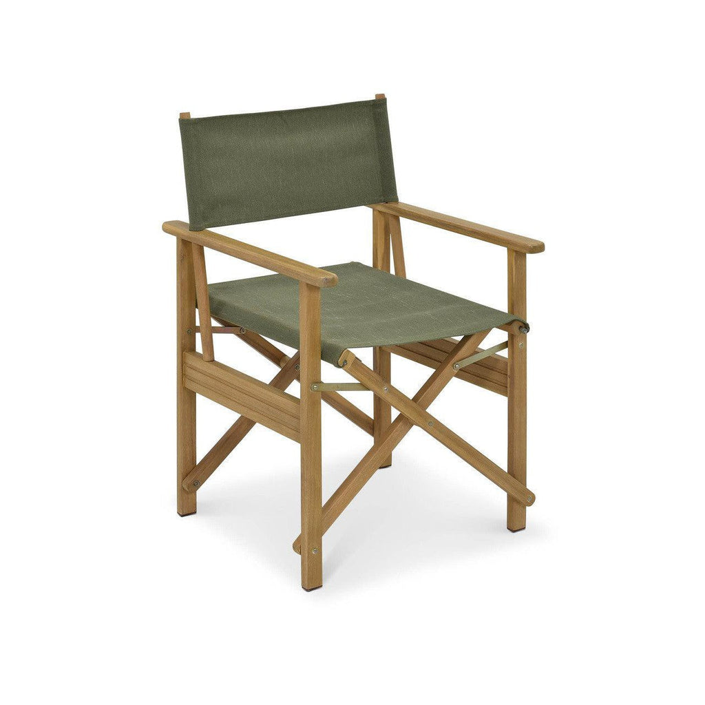 Hayle Directors Chair | Olive Green-Outdoor Chairs & Loungers-Yester Home