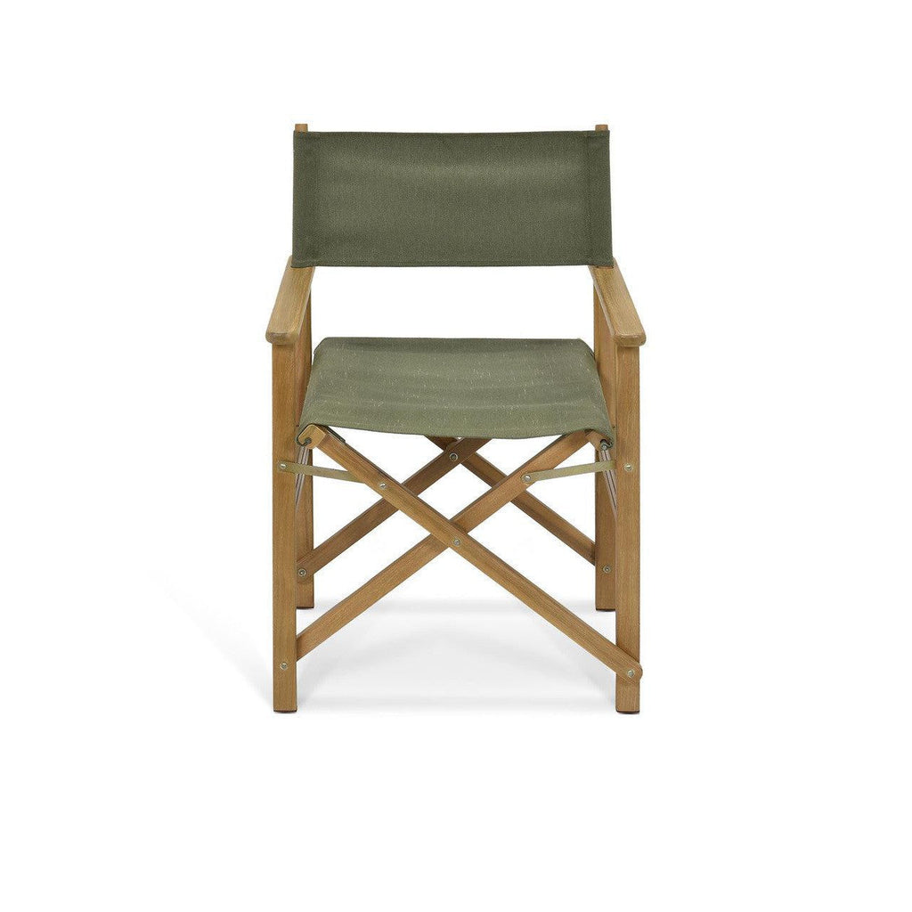 Hayle Directors Chair | Olive Green-Outdoor Chairs & Loungers-Yester Home