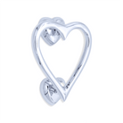 Heart Door Knocker Polished Chrome-Door Knockers-Yester Home