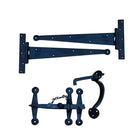 Heavy Duty Handforged Door Hardware Kit Beeswax-Handforged Latches & Hinges-Yester Home