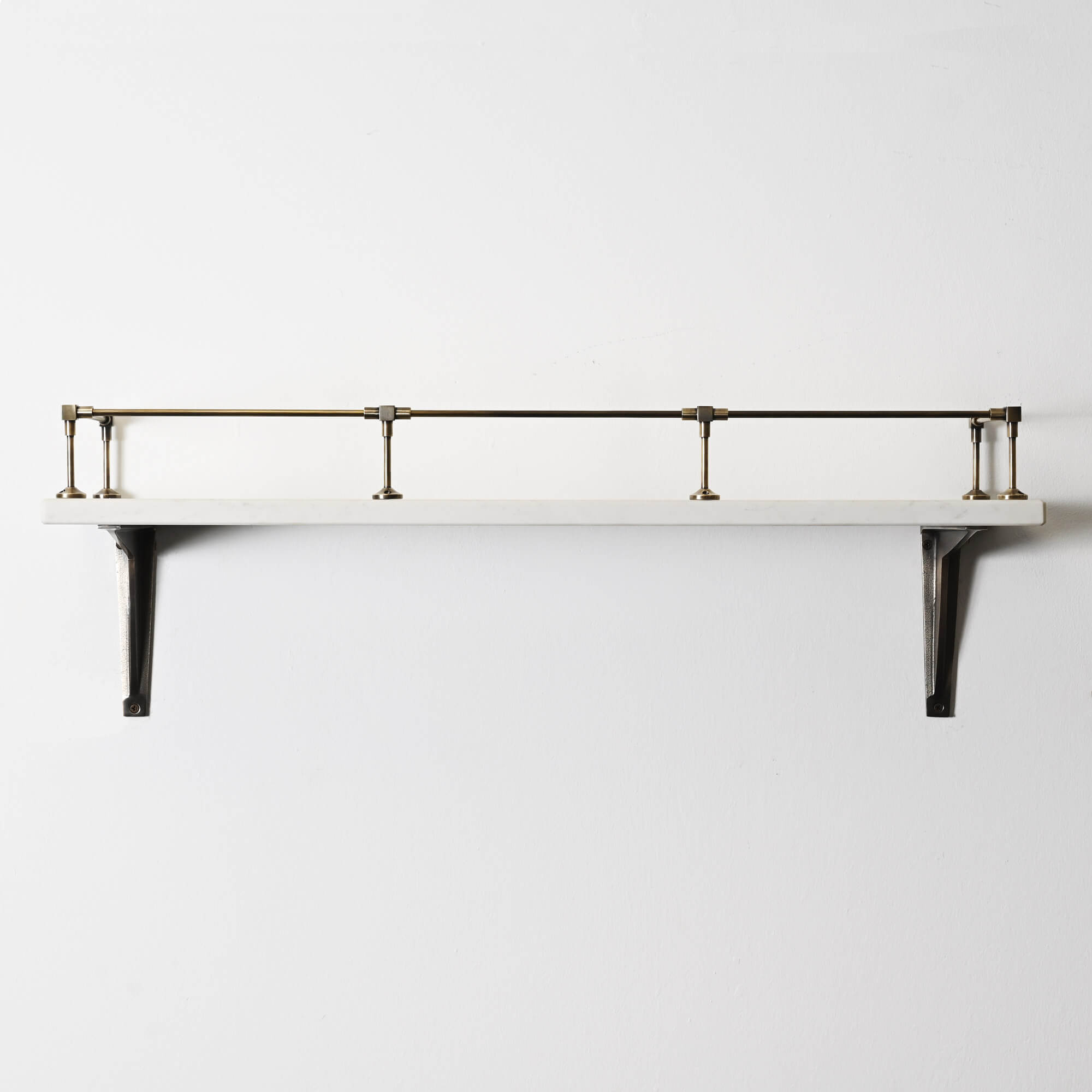 Shelf Rails And Posts Heritage Gallery Shelf Rail | Aged Brass | Yester Home
