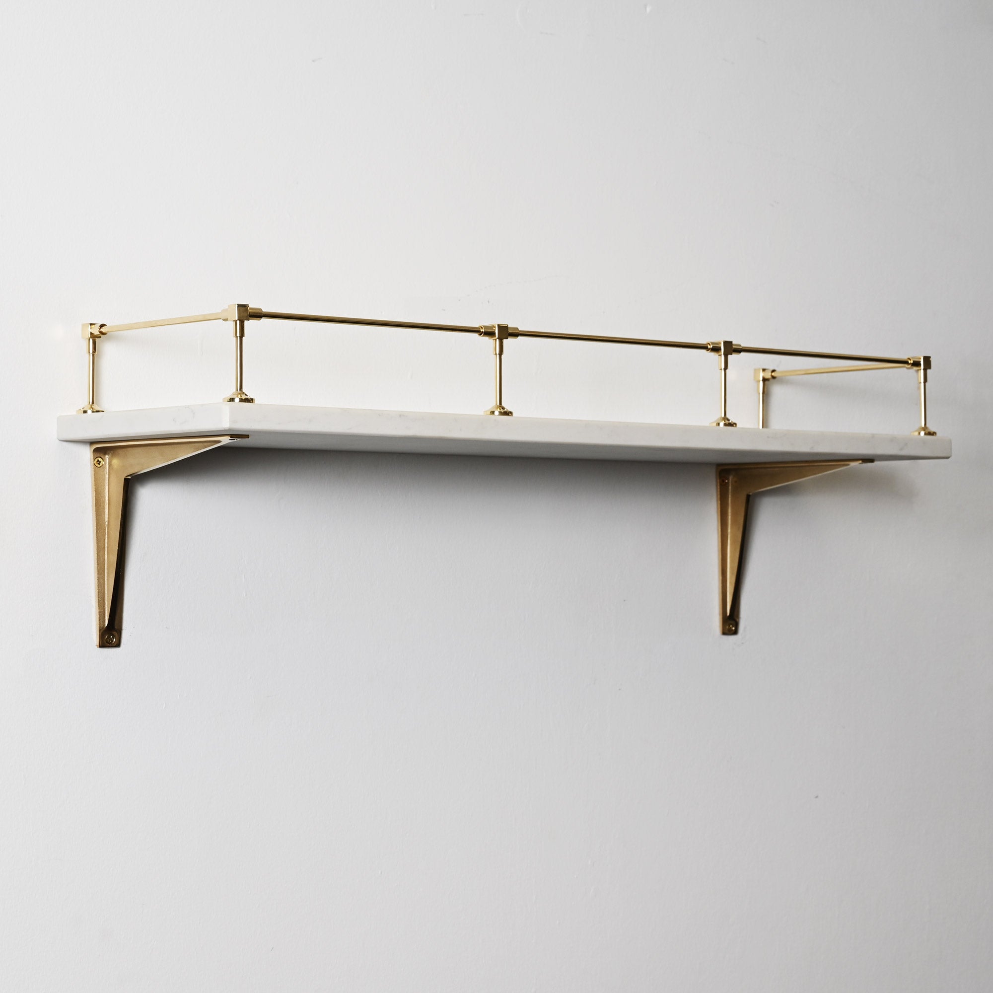 Shelf Guide Rails Heritage Gallery Shelf Rail | Polished Brass | Yester Home