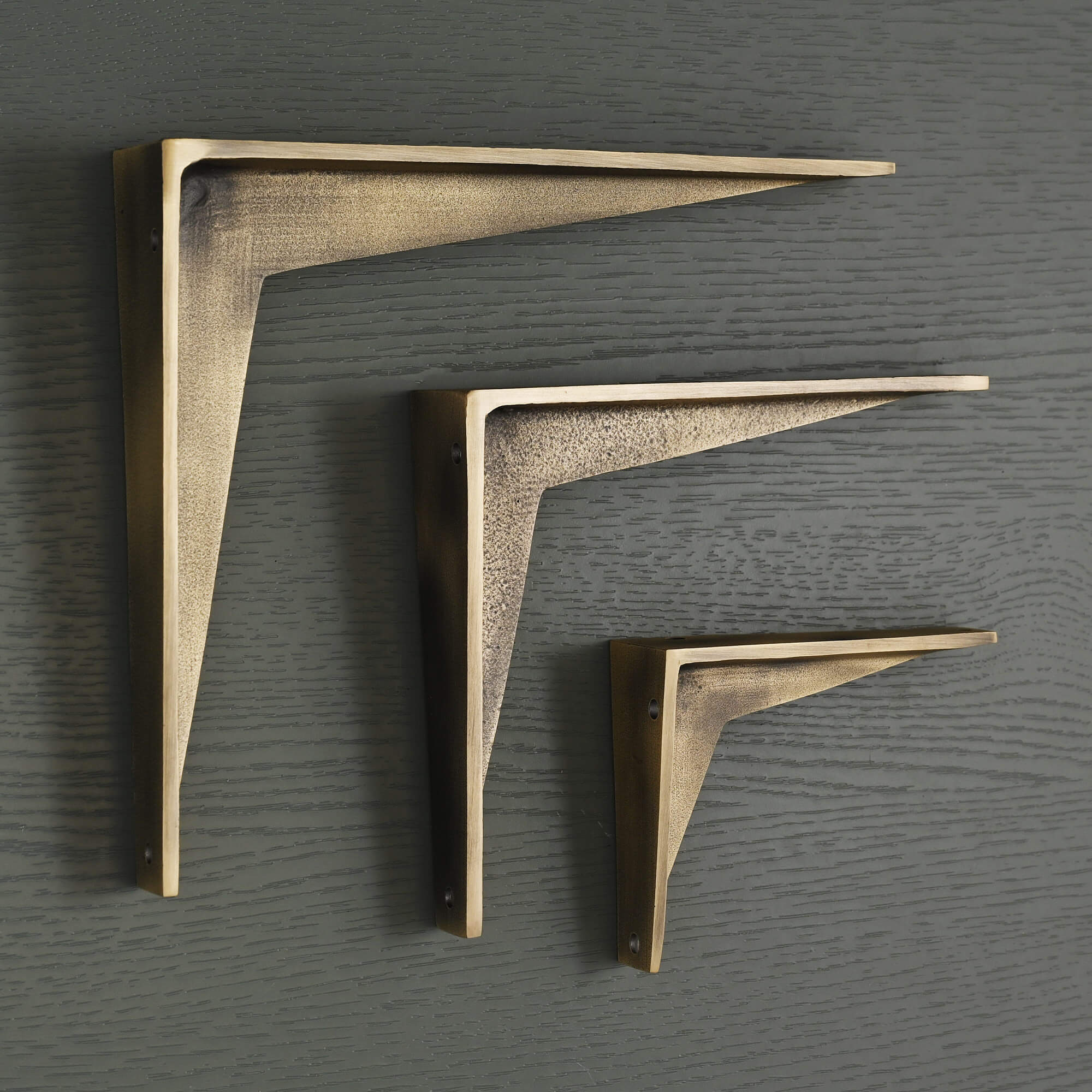 Heritage Shelf Bracket | Aged Brushed Brass - Brass Shelf Brackets - Yester Home - Yester Home