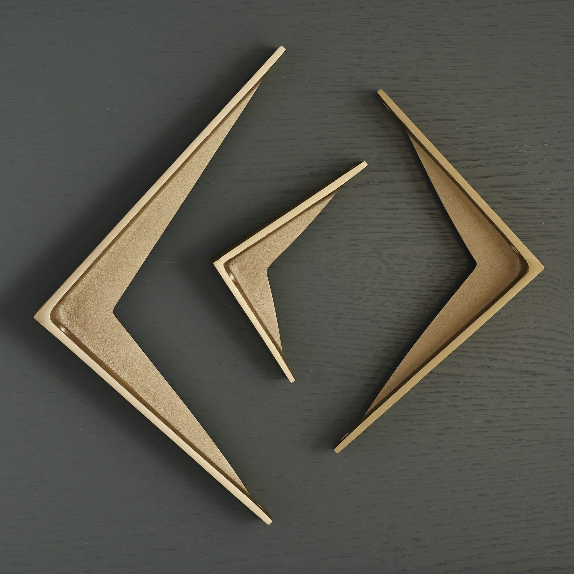 Heritage Shelf Bracket | Brushed Satin Brass Lacquered - Brass Shelf Brackets - Yester Home - Yester Home