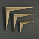 Heritage Shelf Bracket | Brushed Satin Brass Lacquered - Brass Shelf Brackets - Yester Home - Yester Home