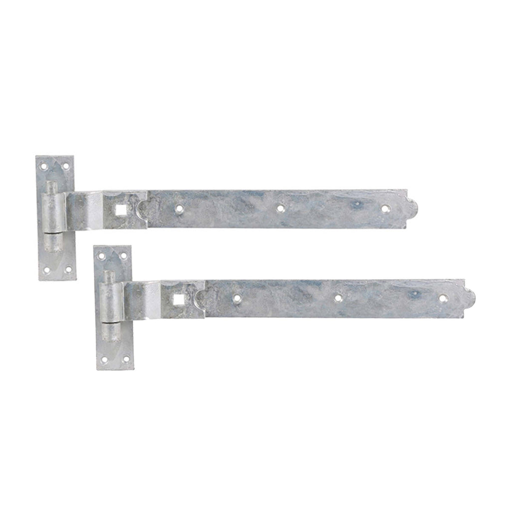 Hook and Band Hinge - Cranked 10" - 250mm Galvanised-Hook And Band Hinges-Yester Home