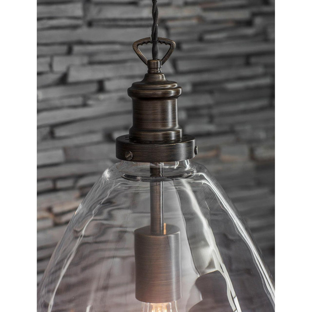 Hoxton Bullet Pendant Light - Antique Bronze-Pendant & Ceiling Lights-Yester Home