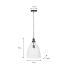 Hoxton Bullet Pendant Light - Antique Bronze-Pendant & Ceiling Lights-Yester Home