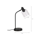 Hoxton Cylinder Table Lamp in Black - Steel-Table & Desk Lamps-Yester Home