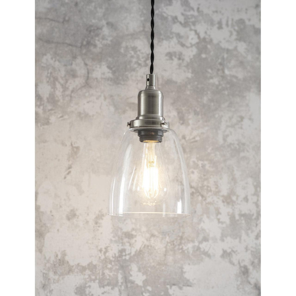 Hoxton Domed Pendant Light - Satin Nickel-Pendant & Ceiling Lights-Yester Home