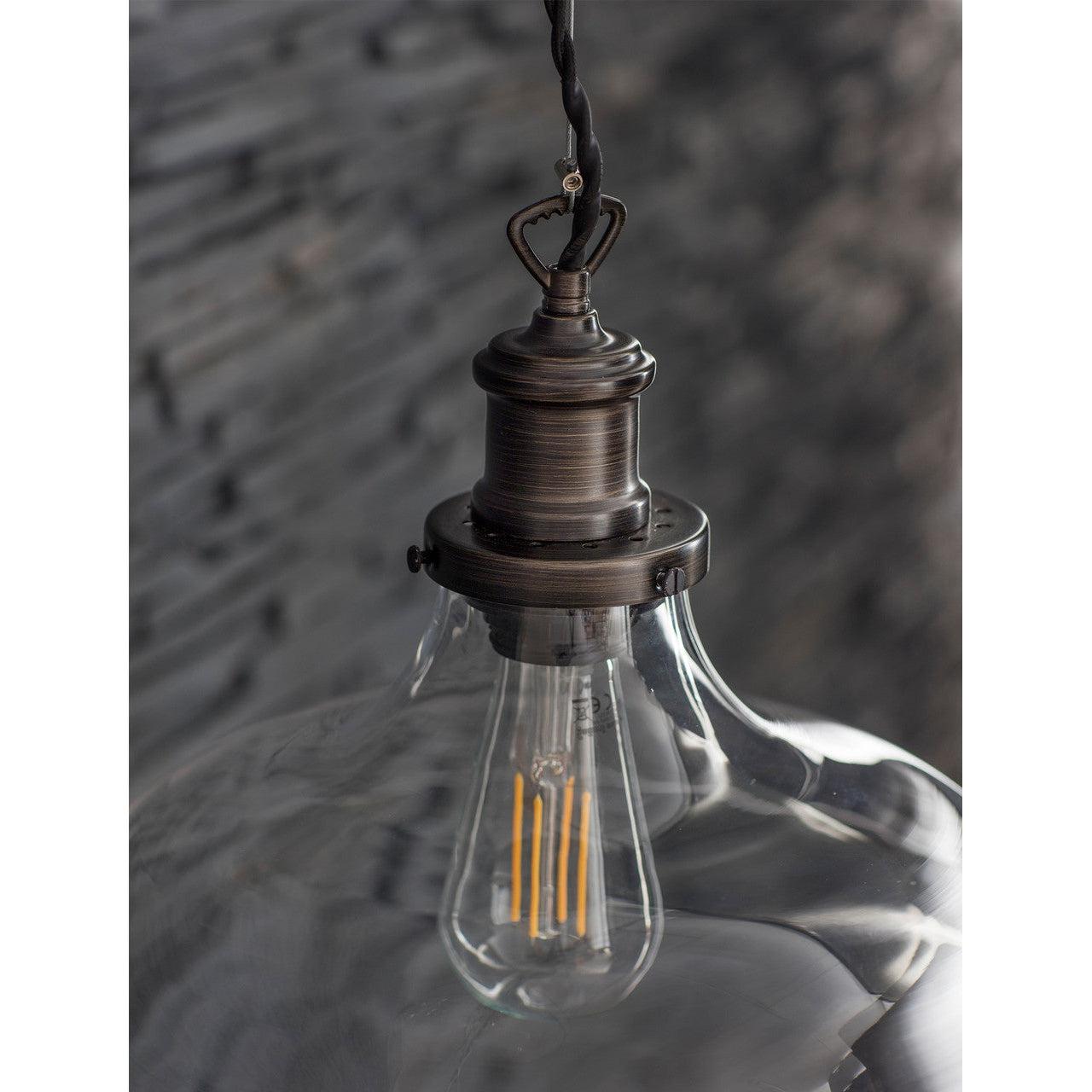 Hoxton Pendant Light, Large - Antique Bronze-Pendant & Ceiling Lights-Yester Home
