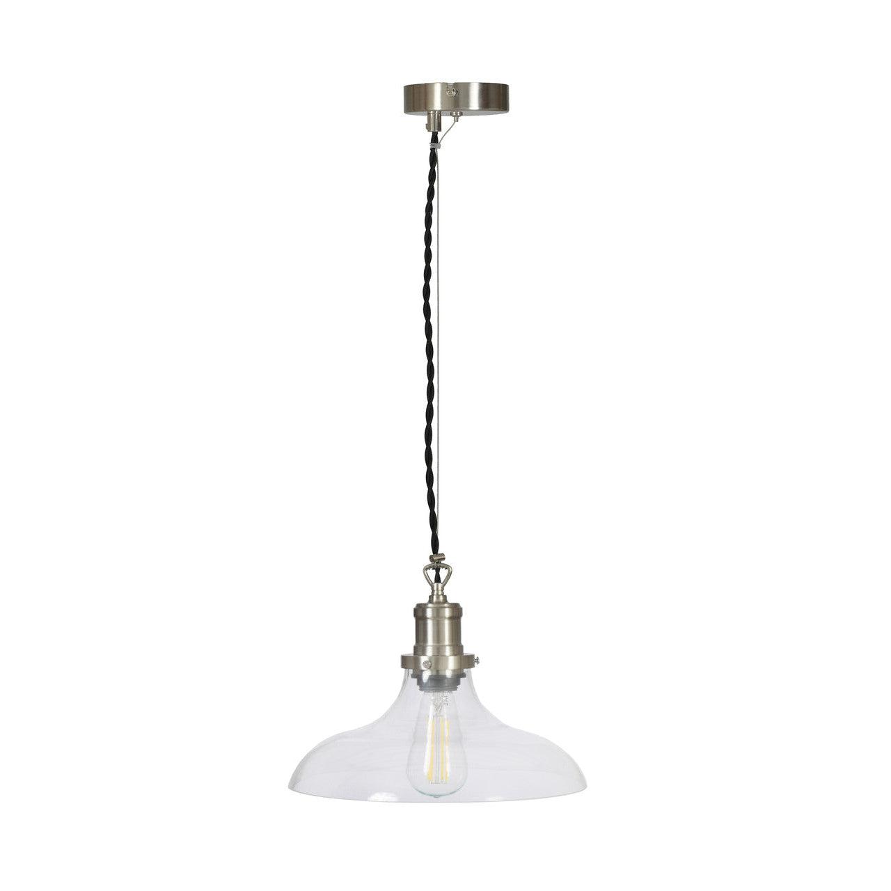 Hoxton Pendant Light, Large - Satin Nickel-Pendant & Ceiling Lights-Yester Home
