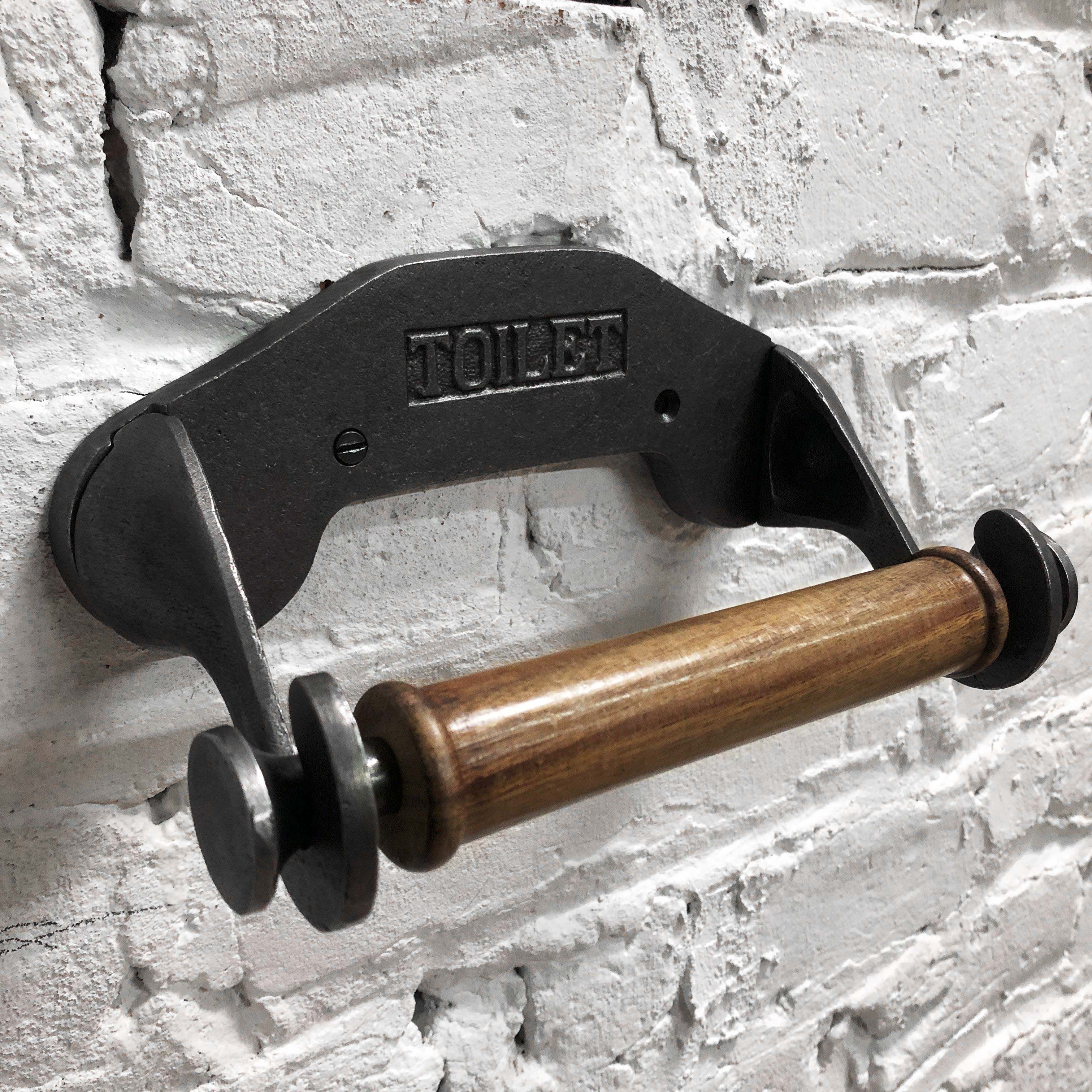 Industrial Hook Toilet Paper Holder-Toilet Paper Holders-Yester Home