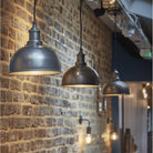 Industville Brooklyn Dome Pendant - 8 Inch - Pewter-Ceiling Lights-Yester Home