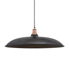 Industville Brooklyn Giant Bowl Pendant - 24 Inch - Pewter-Ceiling Lights-Yester Home