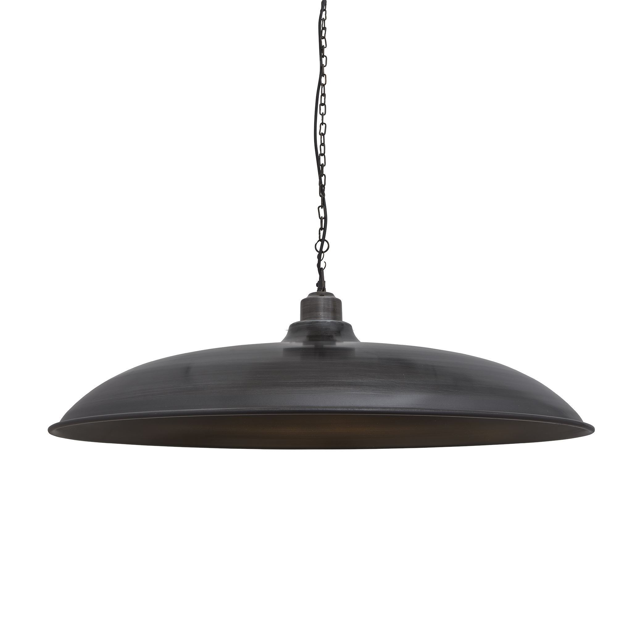 Industville Brooklyn Giant Bowl Pendant - 24 Inch - Pewter-Ceiling Lights-Yester Home