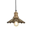 Industville Brooklyn Umbrella Pendant - 8 Inch - Brass-Ceiling Lights-Yester Home