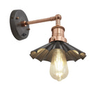 Industville Brooklyn Umbrella Wall Light - 8 Inch - Pewter-Wall Lights-Yester Home