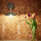 Industville Brooklyn Umbrella Wall Light - 8 Inch - Pewter-Wall Lights-Yester Home