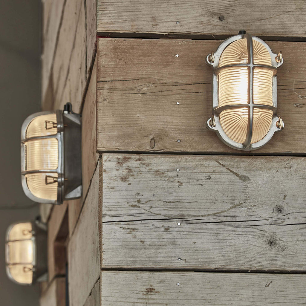 Industville Bulkhead Outdoor & Bathroom Oval Light - 6 Inch - Gunmetal-Outdoor Lighting-Yester Home