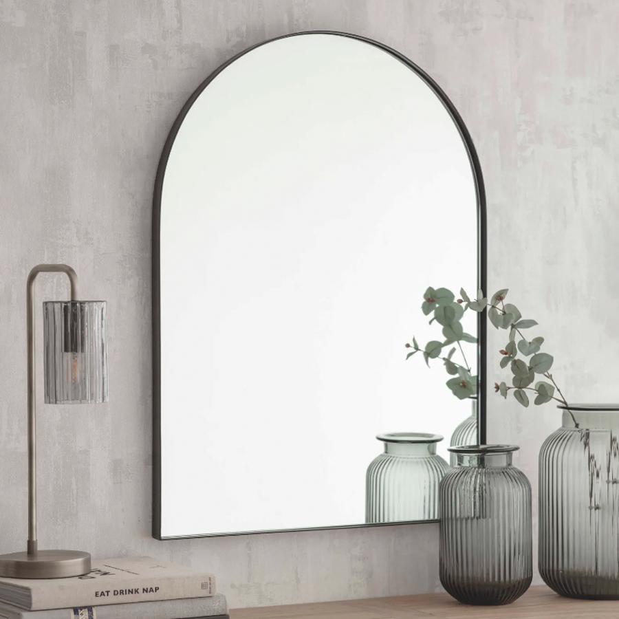 Iron Arched Wall Mirror-Mirrors-Yester Home
