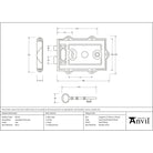 Iron Davenport Rim Lock | From The Anvil - Rim Locks & Latches - From The Anvil - Yester Home