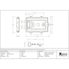 Iron Davenport Rim Lock | From The Anvil-Rim Locks & Latches-Yester Home