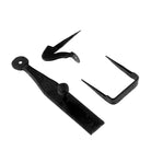 Iron Door Latch Set Beeswax-Handforged Latches & Hinges-Yester Home