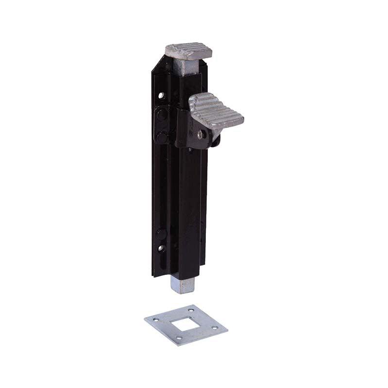Iron Foot Bolt Black-Latches & Bolts-Yester Home
