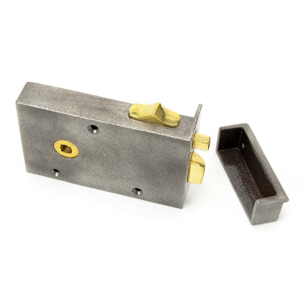 Iron Left Hand Bathroom Latch | From The Anvil-Rim Locks & Latches-Yester Home