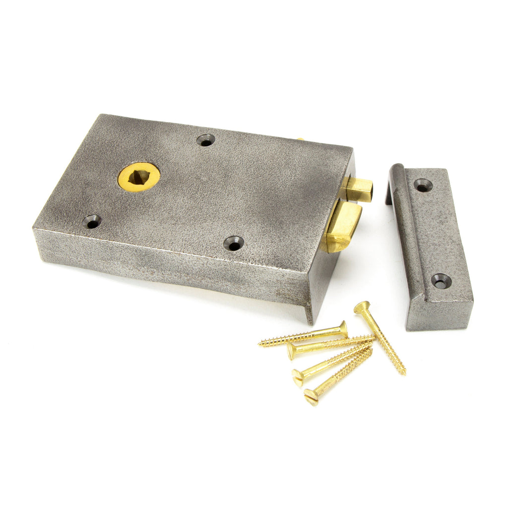 Iron Left Hand Bathroom Latch | From The Anvil-Rim Locks & Latches-Yester Home