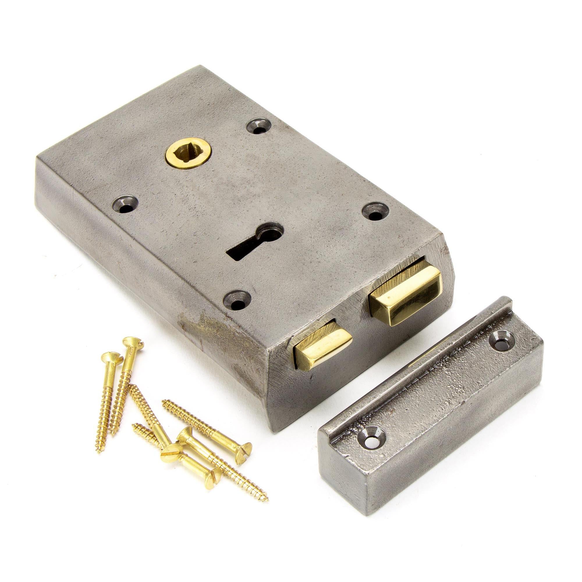 Iron Left Hand Rim Lock - Small | From The Anvil - Rim Locks & Latches - From The Anvil - Yester Home