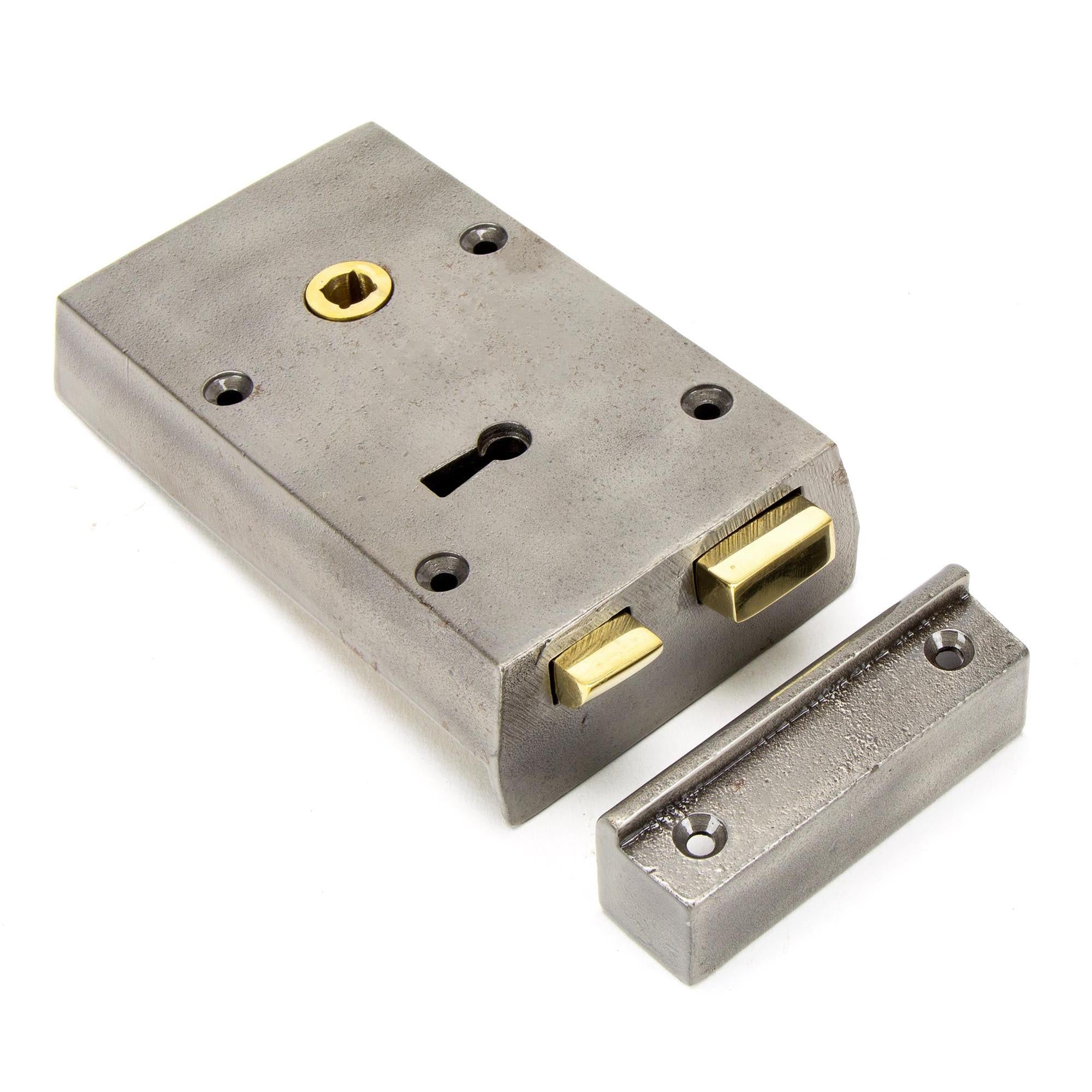 Iron Left Hand Rim Lock - Small | From The Anvil - Rim Locks & Latches - From The Anvil - Yester Home