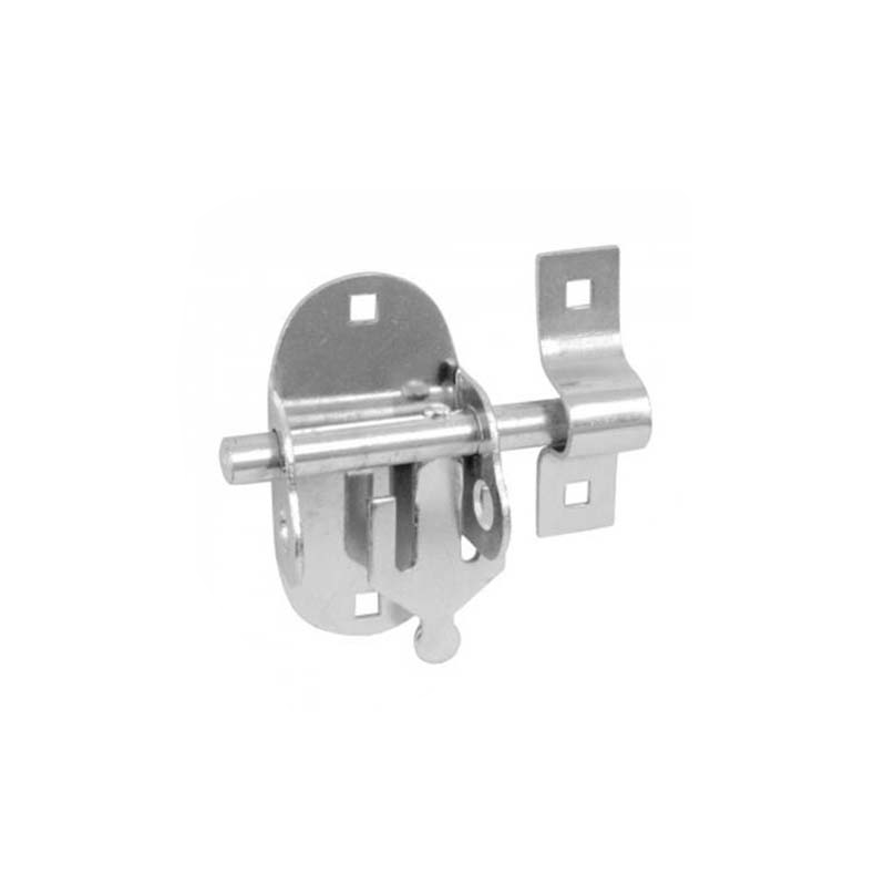 Iron Oval Pad Bolt Zinc-Latches & Bolts-Yester Home