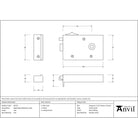Iron Right Hand Bathroom Latch | From The Anvil - Rim Locks & Latches - From The Anvil - Yester Home