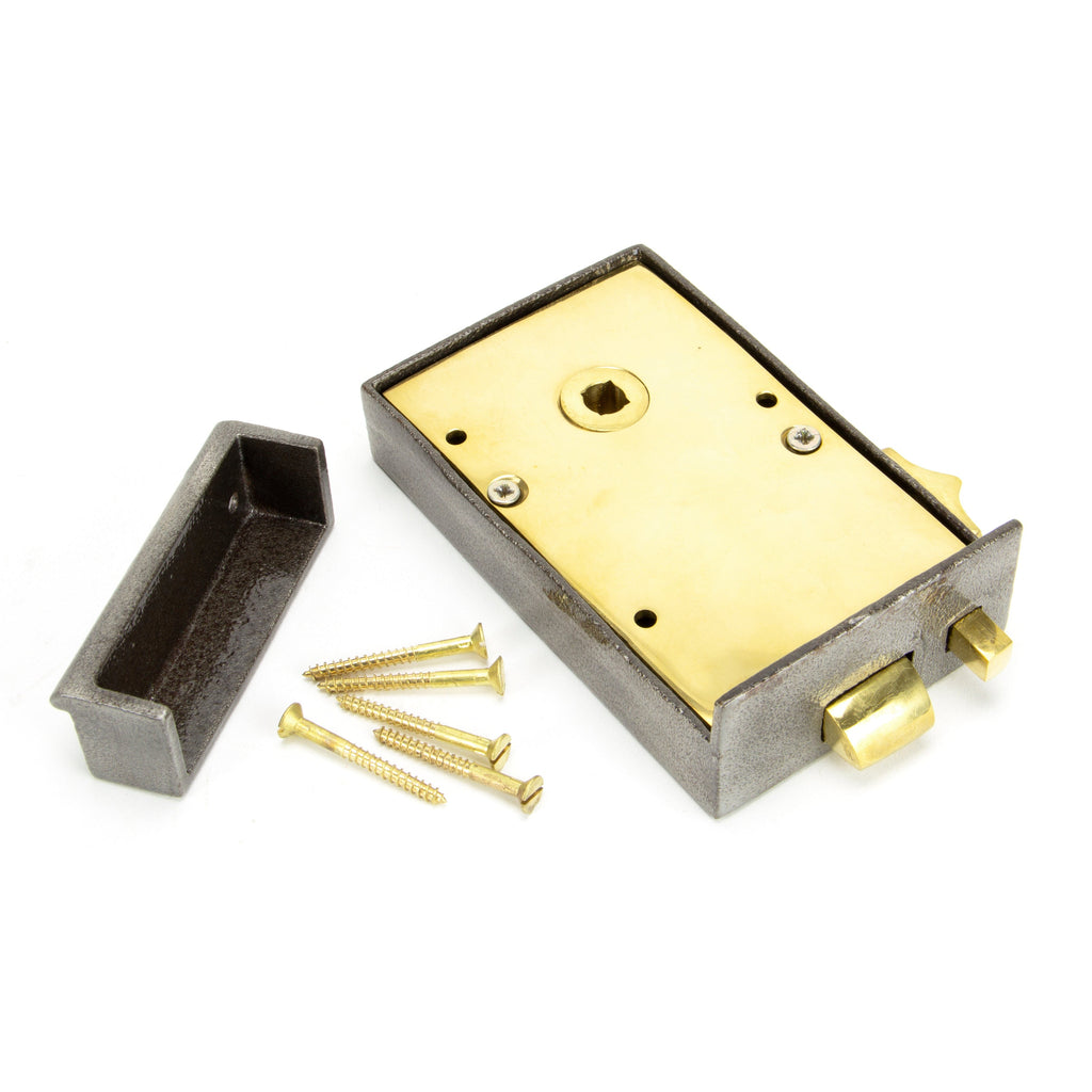 Iron Right Hand Bathroom Latch | From The Anvil-Rim Locks & Latches-Yester Home