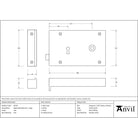 Iron Right Hand Rim Lock - Large | From The Anvil - Rim Locks & Latches - From The Anvil - Yester Home