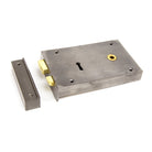 Iron Right Hand Rim Lock - Large | From The Anvil-Rim Locks & Latches-Yester Home
