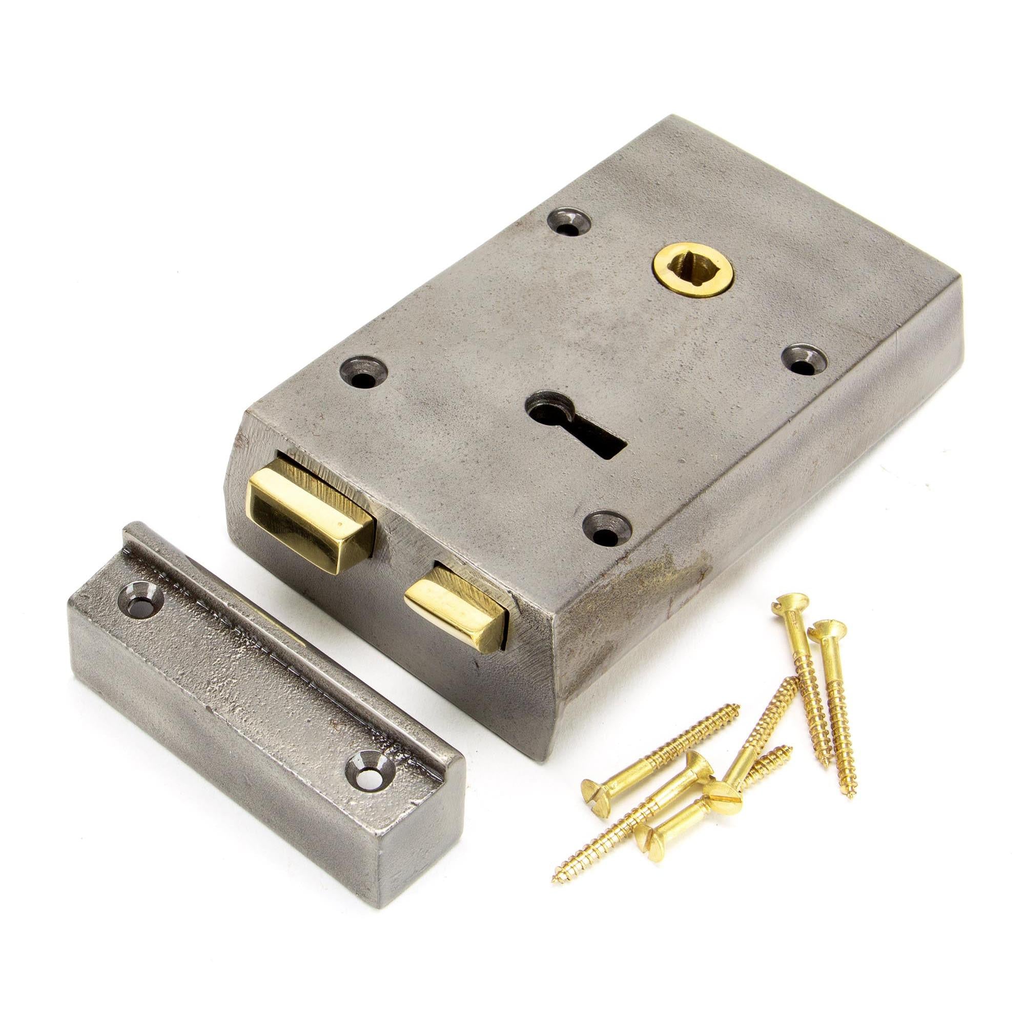 Iron Right Hand Rim Lock - Small | From The Anvil - Rim Locks & Latches - From The Anvil - Yester Home