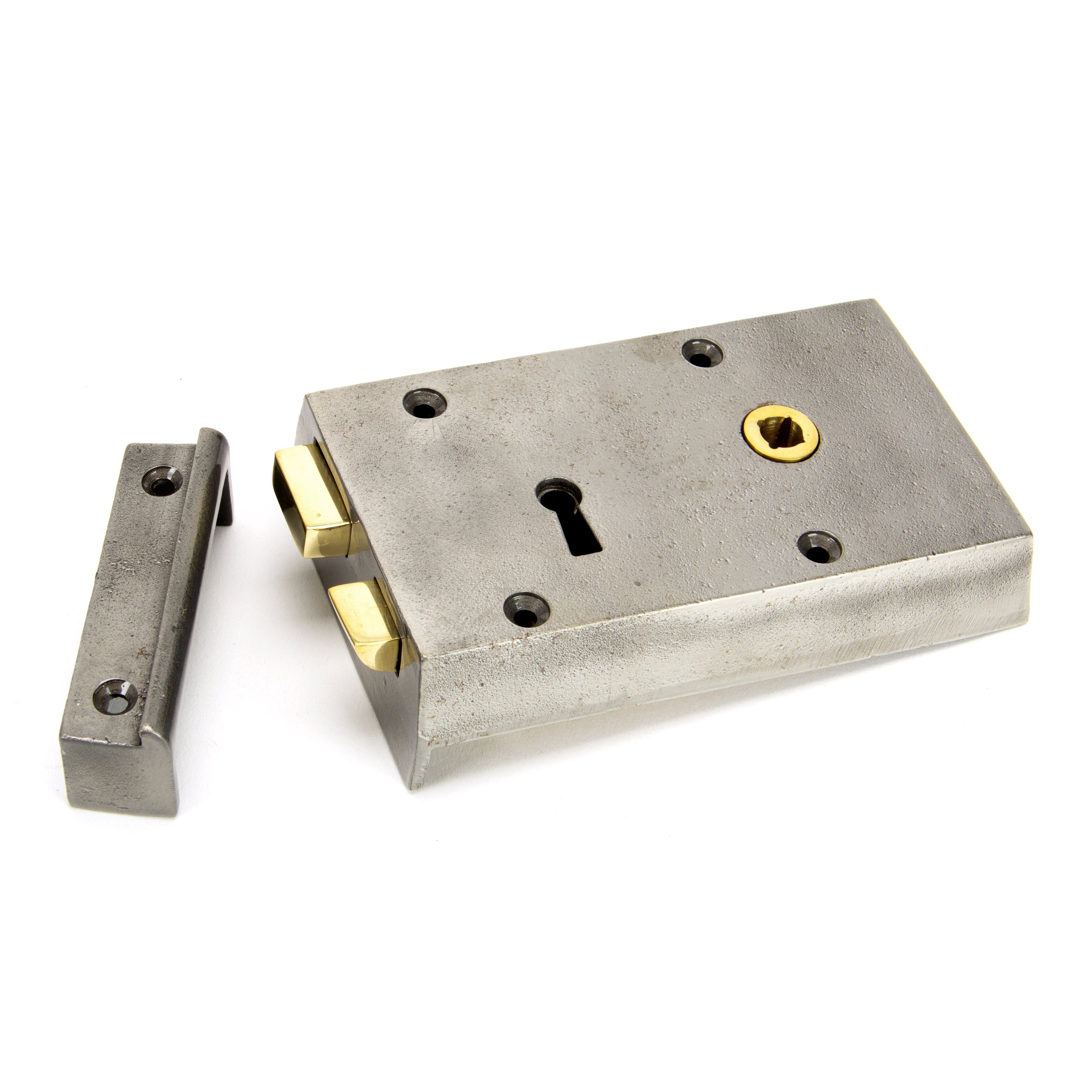 Iron Right Hand Rim Lock - Small | From The Anvil-Rim Locks & Latches-Yester Home