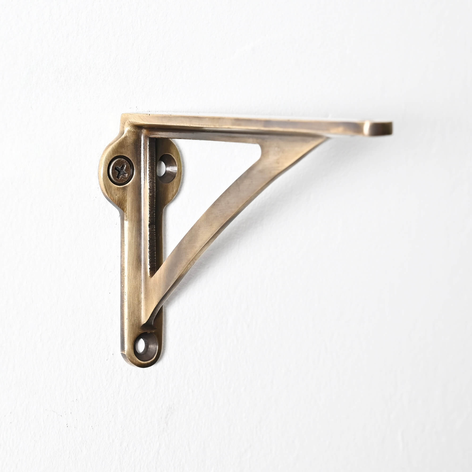 Ironbridge Aged Brass Shelf Brackets | 4.5/6/7/8/10" - Brass Shelf Brackets - Yester Home - Yester Home
